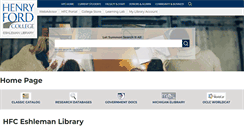 Desktop Screenshot of library.hfcc.edu