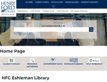 Tablet Screenshot of library.hfcc.edu